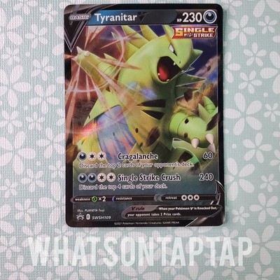 Pokemon Card Tyranitar V SWSH109 Black Star Promo Sword Shield Strikers V Tin NM