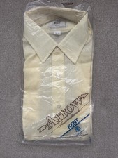 Vintage Mens Arrow Kent Kirk Mens Button Down Dress Shirt Large L 16 35 1980s