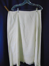 Victorian Petticoat- Waist 36"- White Cotton/Lace Ruffle- SALE