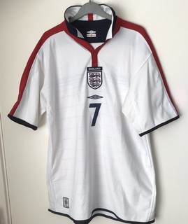 David Beckham 2003/05 England Football Shirt Extremely Rare Double Sided Size XL