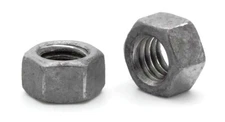 Hot Dip Galvanized Steel Hex Nuts HDG Dipped Hex Finished Nuts - 1/4" to 3"