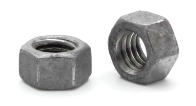 Hot Dip Galvanized Steel Hex Nuts HDG Dipped Hex Finished Nuts - 1/4'' to 3''