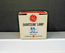 VTG GENERAL ELECTRIC EJL QUARTZLINE LAMP 200W--24V BULB NOS U.S.A.