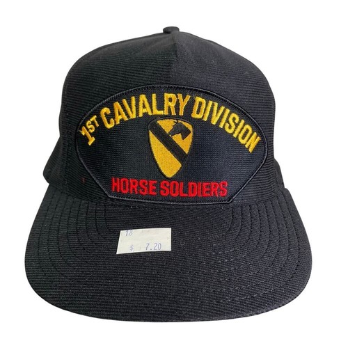 Vintage 1st Cavalry Division Hat Eagle Crest USA Horse Soldiers Military Cap