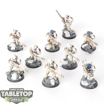 Tau Empire - 10 x Fire Warriors Strike Team - bemalt