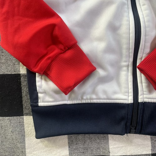 Giacca Tommy Hilfiger Bambino Unisex Cerniera Intera Navy Rossa Spell-out 4T - Foto 2 di 7