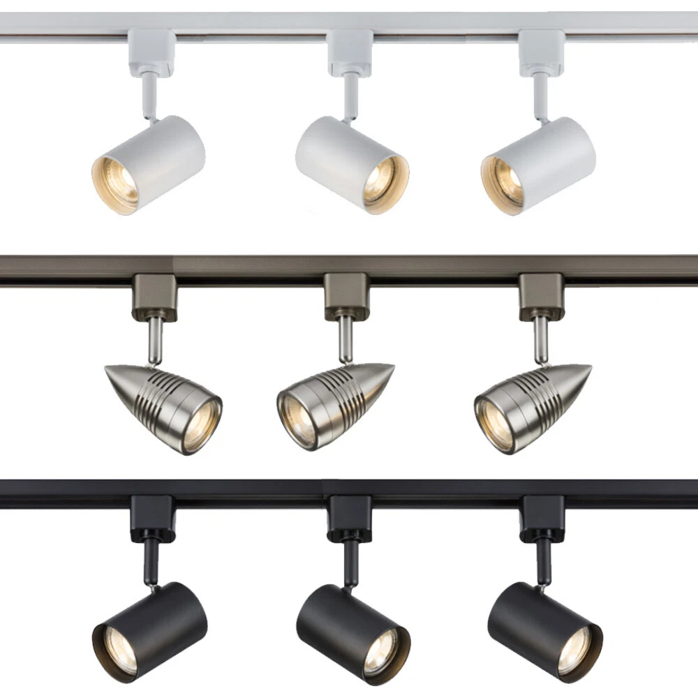 Single Circuit Spotlight Lighting Adjustable Showroom Track Light Kit GU10 Lamp