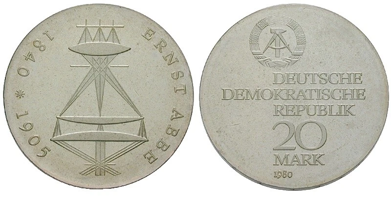 Plata 1980 monedas de Alemania
