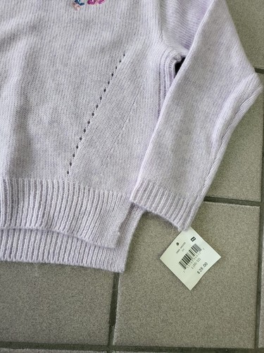 NWT Girls L(10/12) Falls Creek Embroidered Sweater Lilac Purple Flowers Soft - Picture 2 of 10