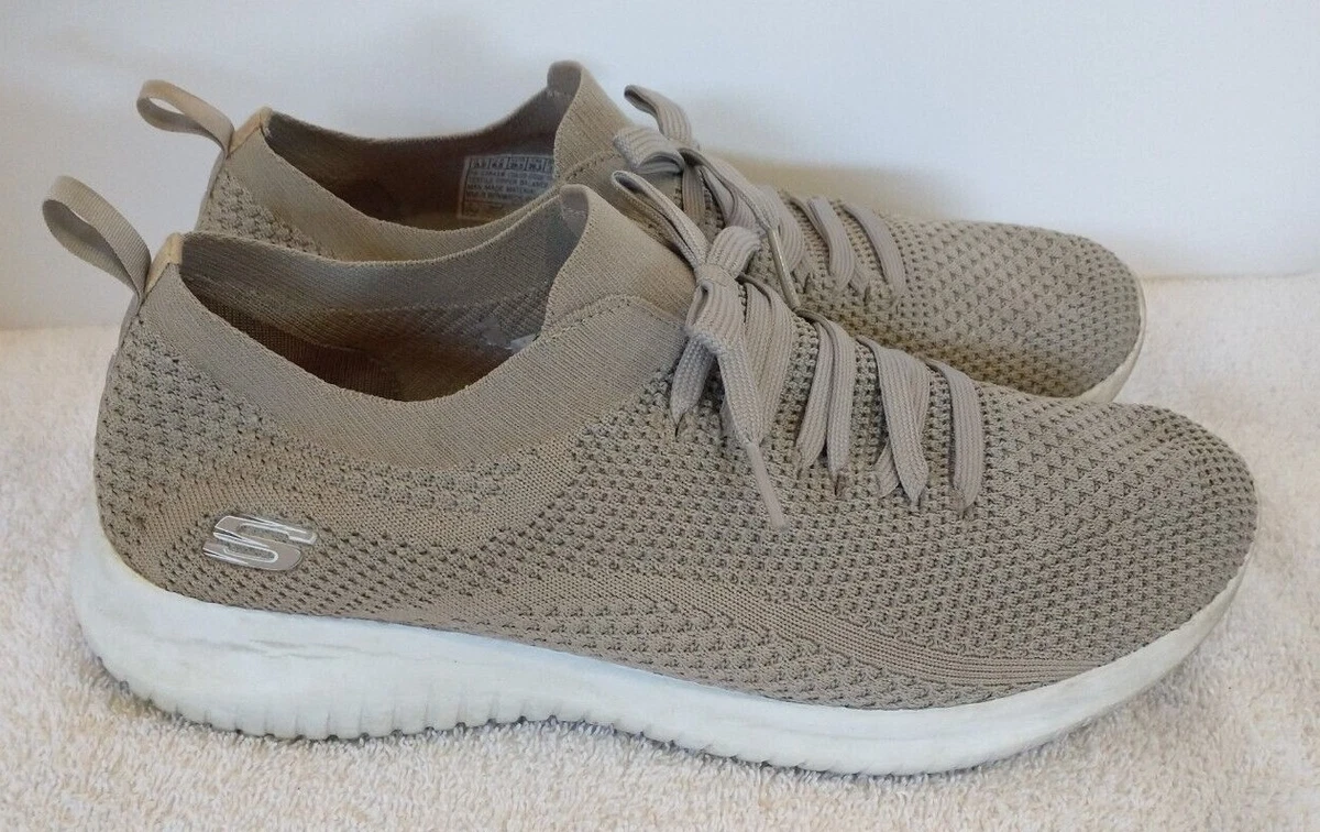 Mecánica Moviente venganza Skechers Ultra Flex Statements Knit 12841W Taupe Shoes Women&#039;s Size  9.5 Wide | eBay