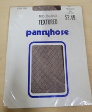 Vintage Mid Island Textured Pantyhose Size Tall