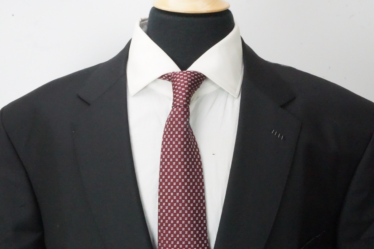Brioni NM Colosse Black 100% Wool 2 Pc Suit Jacket Pant Sz 50L BIG