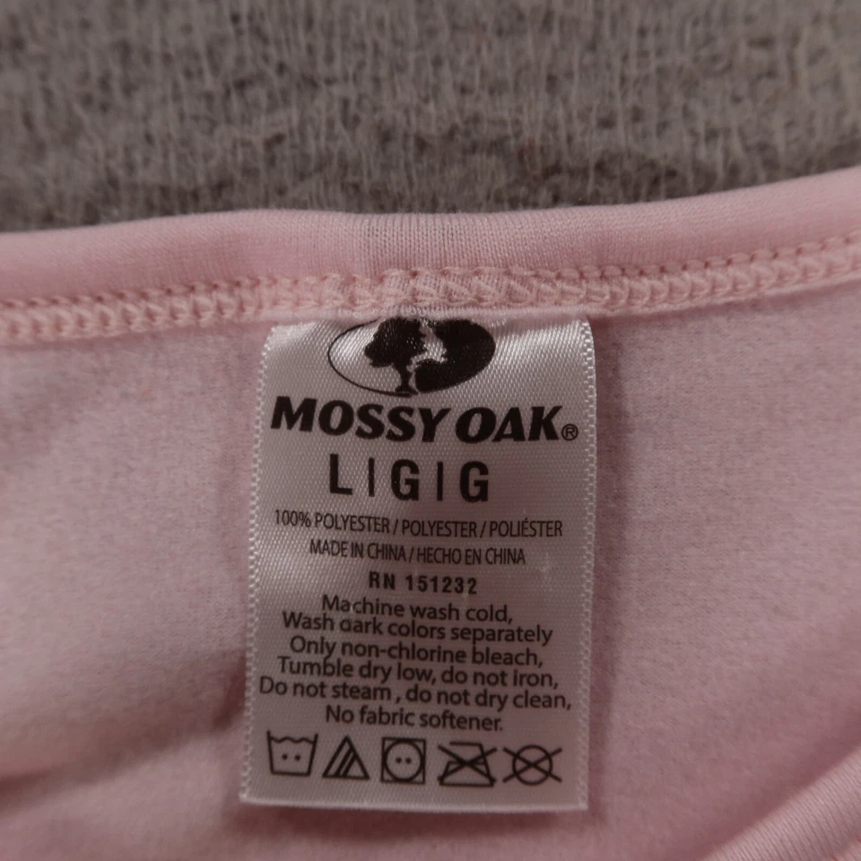 Top de roble musgo niñas grande poliéster rosa camisa pulóver manga larga informal Foto 4 de 4