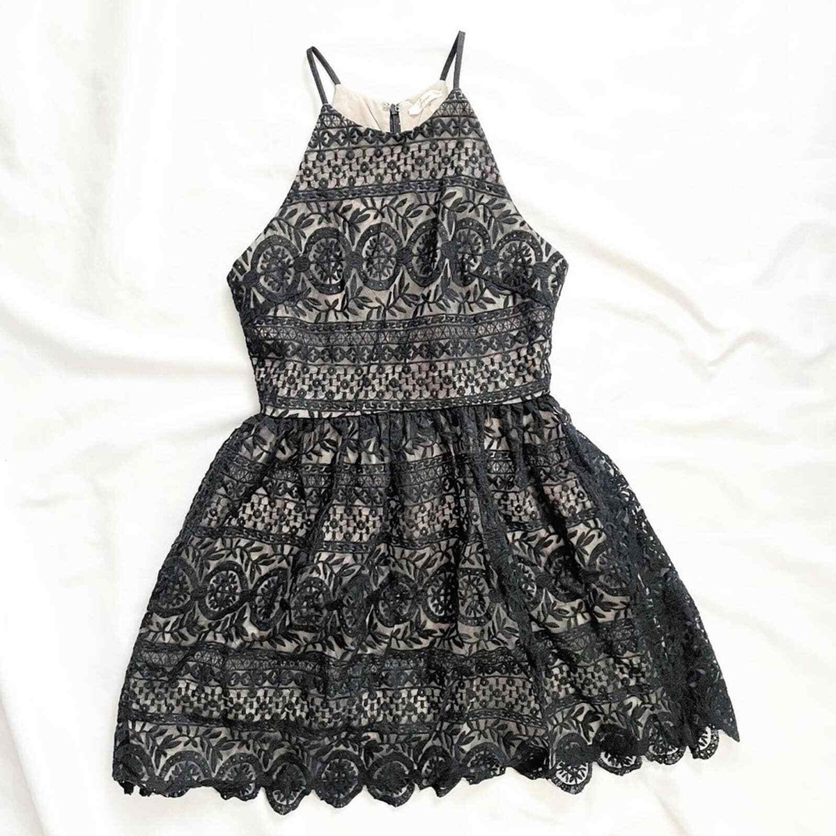 chinese dress ladies Off-The-Shoulder Lace Long Midi Dress 44 (FR) / Black