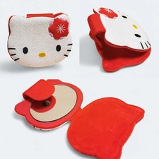 Hello Kitty Folding Pocket Mirror Compact 4 Mini Japanese Style Fabric Covered