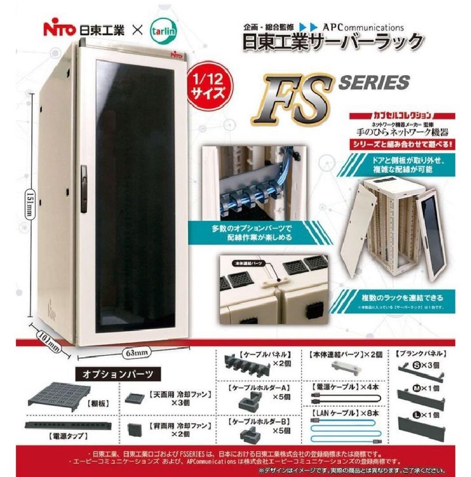 Miniature rack for palm-sized network devices Nitto Kogyo Server Rack ...