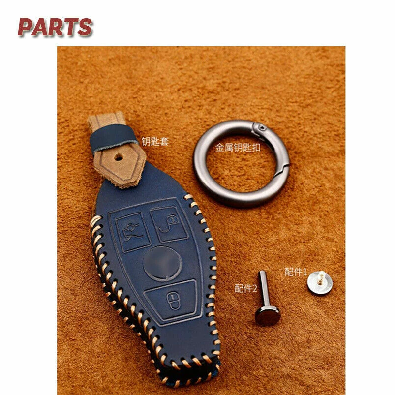 For Mercedes Benz Key Genuine Leather Case Entry Fob Skin Cover Protector Holder For Mercedes Benz Key Genuine Leather Case Entry Fob Skin Cover Protector Holder