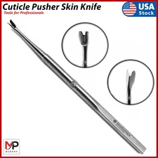 Cuticle Pusher Remover Nail Cleaner Manicure Pedicure Stainless Steel Tool CE