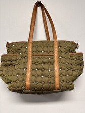 Rebecca Minkoff Marissa Quilted  Studded Diaper Bag Tan