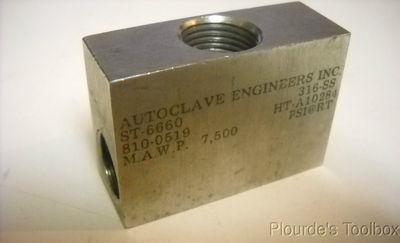 #ad Used 3 8 Autoclave Engineers ST6660 316 Stainless Steel Low Pressure Tee Fitting $18.99