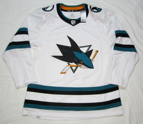 San Jose Sharks size 56 XXL - Away White  ADIDAS Prime Green NHL Hockey Jersey - Picture 1 of 8