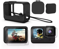 Kuptone Kit for GoPro 11, 10, 9 Silicone Rubber Sleeve Protective Case NEW (10B)