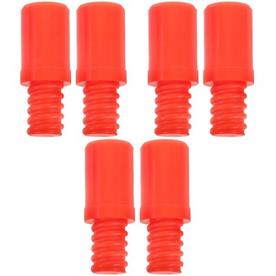 6 PCs Ersatzlängerpolen Gewindespitze Reparatur des Besenhandels mit Gewinde.