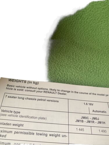 Renault Scenic Owners Manual Instruction Book 2006-2009 Long And Short Chassis - Picture 7 of 19