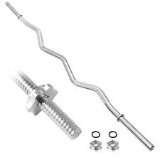 KK Barbell bar 1 inch 4ft Weight bar Chrome Lifting bar With Spin Lock