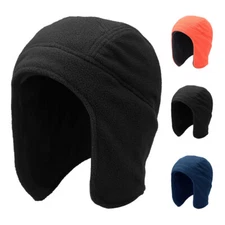 Winter Skull Cap Thermal Fleece Helmet Liner Windproof Beanie Hat with Ear Cover