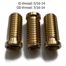 3PCS 5/16-14 Pool Cue Brass Insert nut ( full thread pattern )