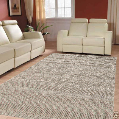 Wool New Rugs Plain Grey Natural Border Braided Thick Floor Wool New Rugs Plain Grey Natural Border