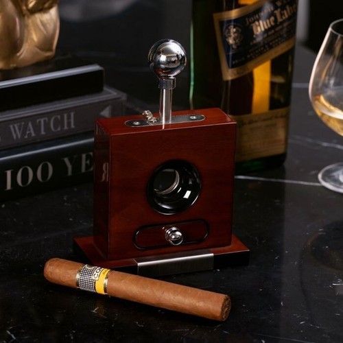 Bey Berk Henry Wood Table Top Cigar Cutter - Picture 3 of 4