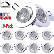 10PC Dimmable LED Recessed Ceiling Light Downlight Spotlight Home Decor 110V