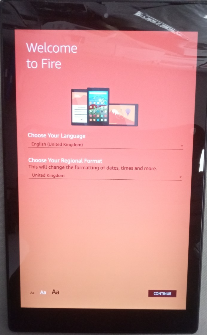 Amazon Fire Black HD 10.1 screen