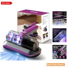 Wireless Handheld Mattress Vacuum Cleaner with UV-C Light HEPA Filter Purple