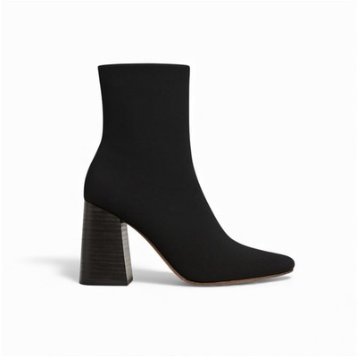 RARE CELINE MADE IN ITALY SOFT BALLERINA KNIT SOCK ANKLE BLACK BOOTS SIZE 38