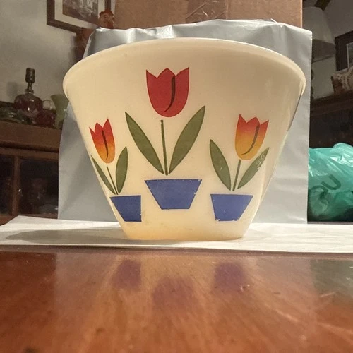 Fire King Tulip Mixing Bowl 6 1/2 X 4