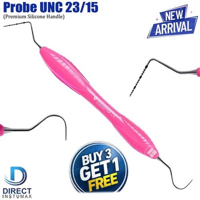 Dental Perio Explorer 23 Probe UNC 15 Hallow Handle Color Marking Double Ended