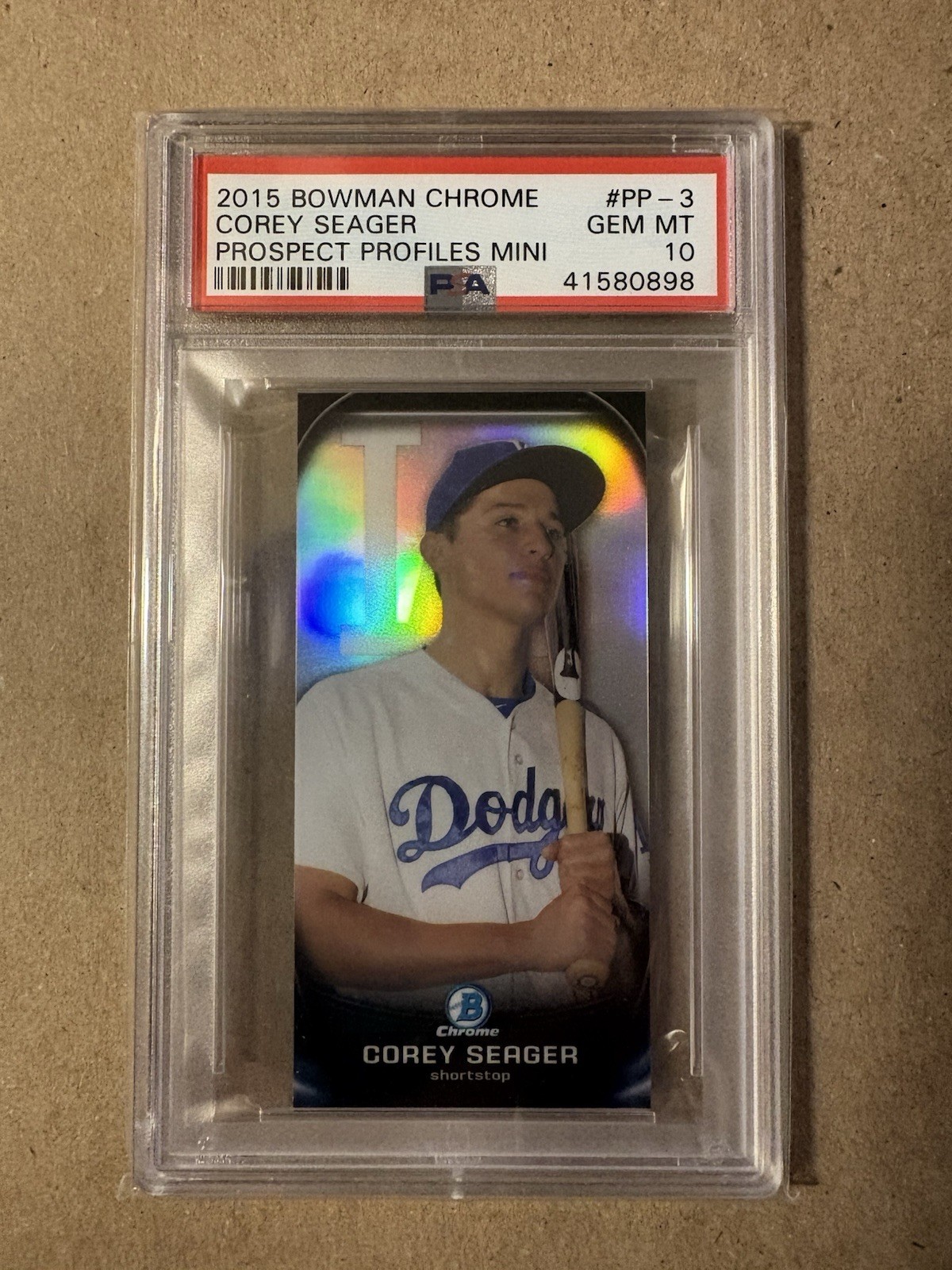 2015 Bowman Chrome Prospect Profiles Mini Corey Seager #PP-3 (RC) PSA 10