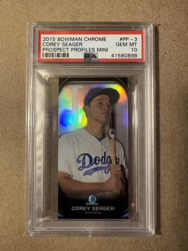 2015 Bowman Chrome Prospect Profiles Mini Corey Seager #PP-3 (RC) PSA 10