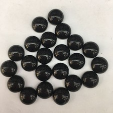30pcs 18mm Natural Black Agate Round CAB CABOCHON DIY Jewelry Making No Holes