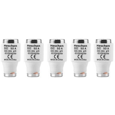 Keramische Neozed Sicherungseinsätze DIII 50A AC500V gG Typ 5 Stück Ersatzteile