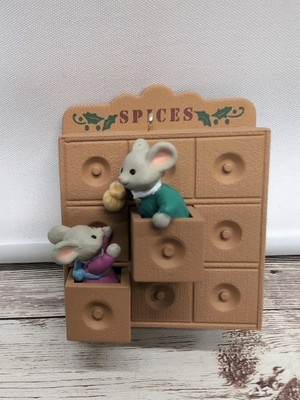 Vintage 1995 Hallmark Keepsake Ornament Sister to Sister Mice Spice Rack w Box