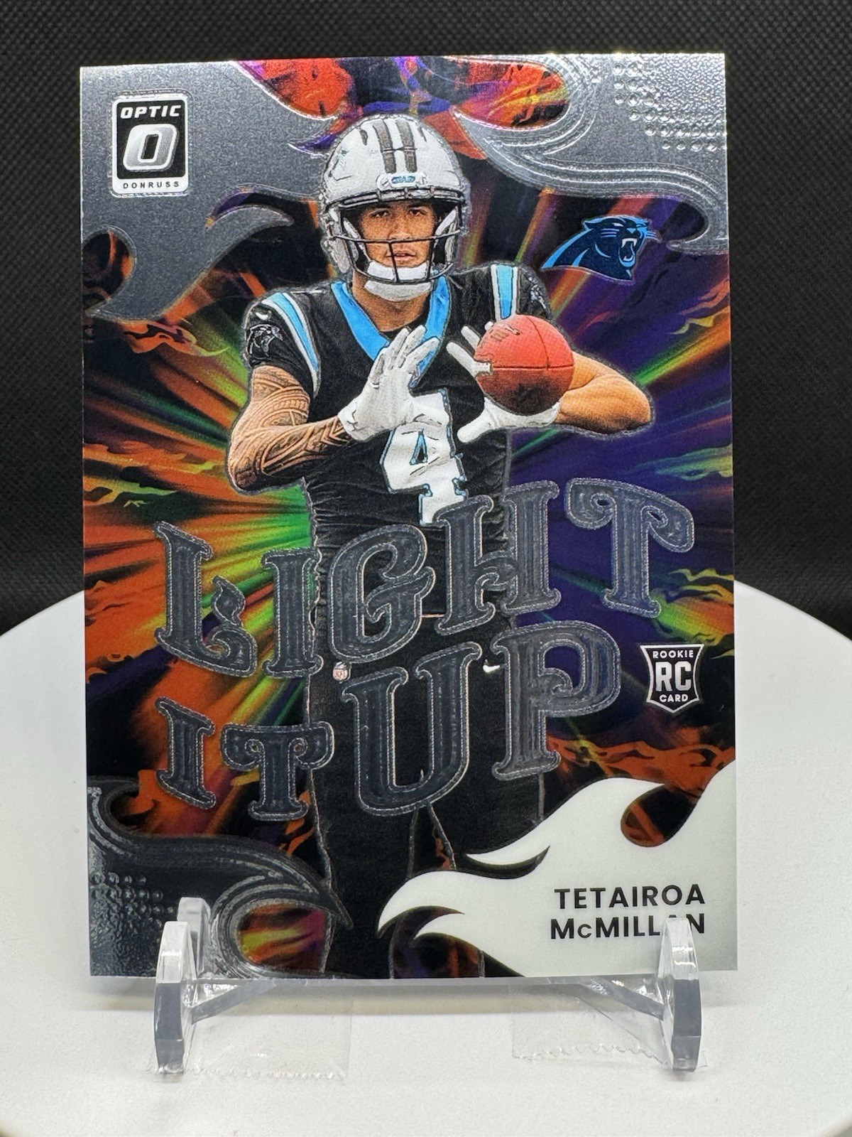 2025 Panini Donruss Optic Light It Up Tetairoa McMillan Rookie RC Panthers