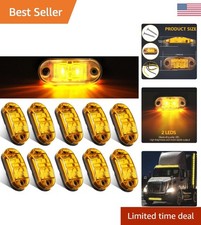 Universal Fit Amber Led Marker Lights - 10 Pcs Waterproof Clearance Set