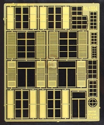 Royal Model 1/72 Assorted Windows and Blinds Set (various sized frames) 1004
