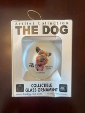 THE DOG ARTLIST COLLECTION YORKSHIRE TERRIER YORKIE GLASS CHRISTMAS ORNAMENT 3"