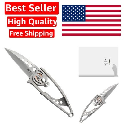 Compact Snap Lock Pocket Folding Knife - 2.55  Stainless Steel Blade, Bead Blast