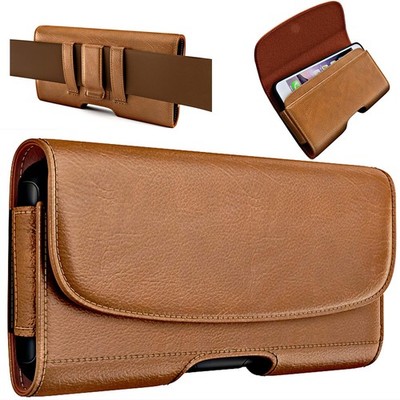 PiTau Holster for Large iPhone Plus, Pro Max Models 16 15 14 13 Large, Brown 